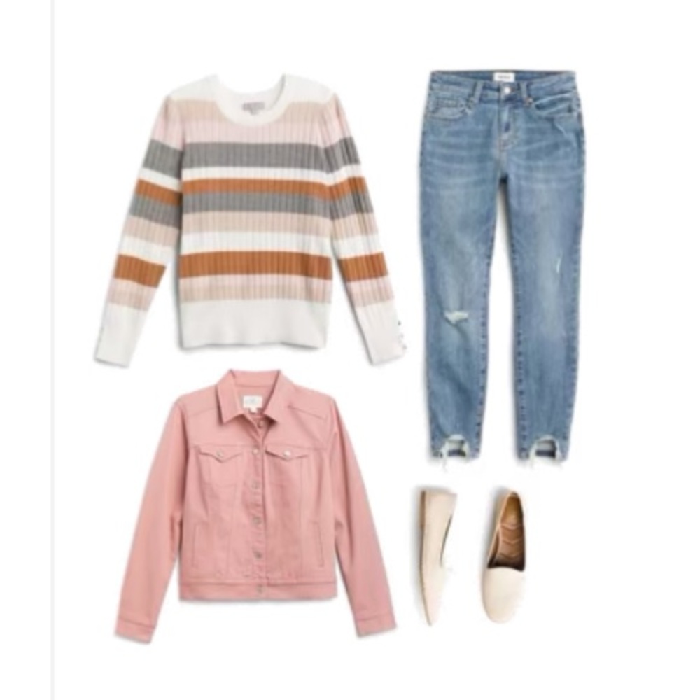 💗Striped button cuff sweater💗 - Picture 3 of 6